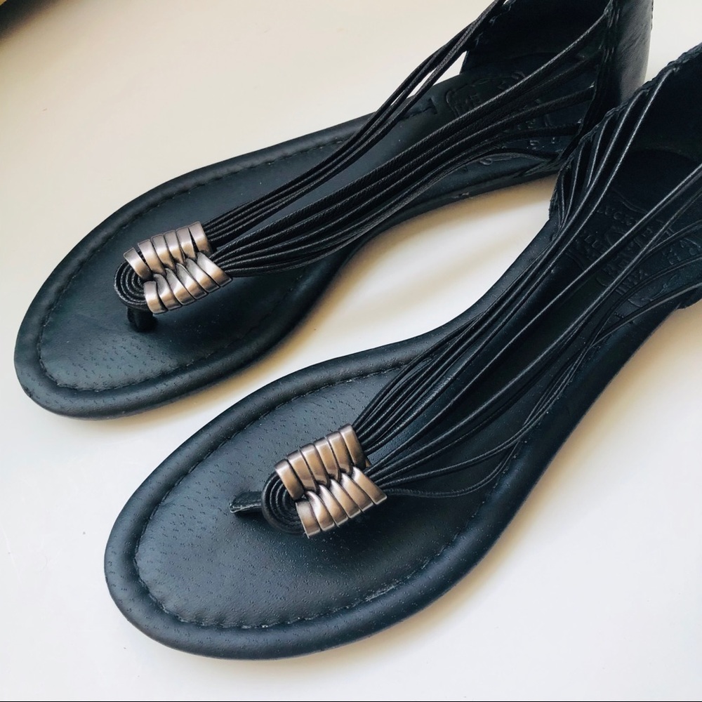 Lucky Brand Zipper Back String Sandals